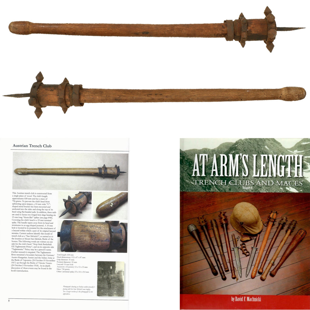 Original Austro-Hungarian WWI Trench Raiding Club - From Personal Collection of David Machnicki, Author of At Arm's Length Series Original Items
