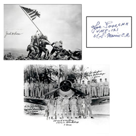 Original U.S. WWII Marine Corps Veteran Signature Lot with Medal of Honor Recipients Joe Foss & Jack H. Lucas and VMF-214 “Black Sheep” Pilots Ed Harper, James J. Hill & Robert W. McClurg