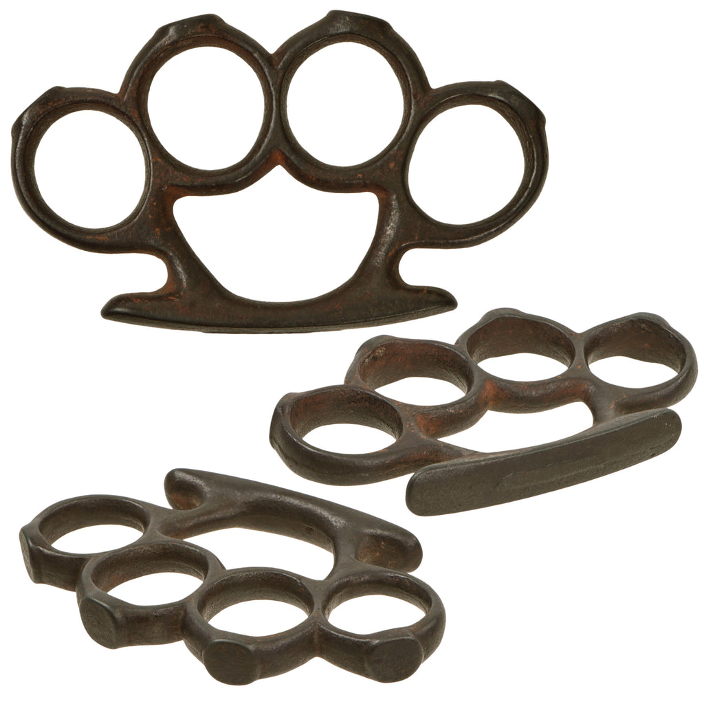 Original U.S. WWII Custom Made Cast Iron Knuckle Dusters Original Items