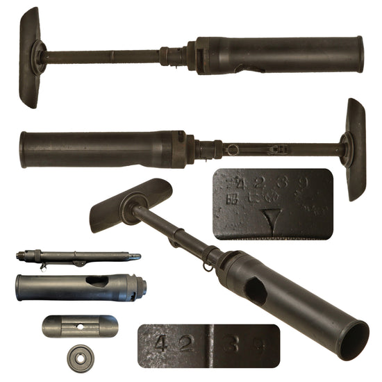 Original WWII Japanese Type 10 Display Grenade Discharger Knee Mortar Dated 1932 with Matching Serial 4239 Original Items