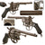 Original U.S. Civil War Era Belgian Engraved 9mm Pinfire 12 Shot Double Action Revolver Retailed by Bertonnet of Buenos Aires - Circa 1860 Original Items