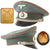 Original German WWII Heer Army Artillery Officers Schirmmütze Visor Crush Cap, Measured Size 56cm