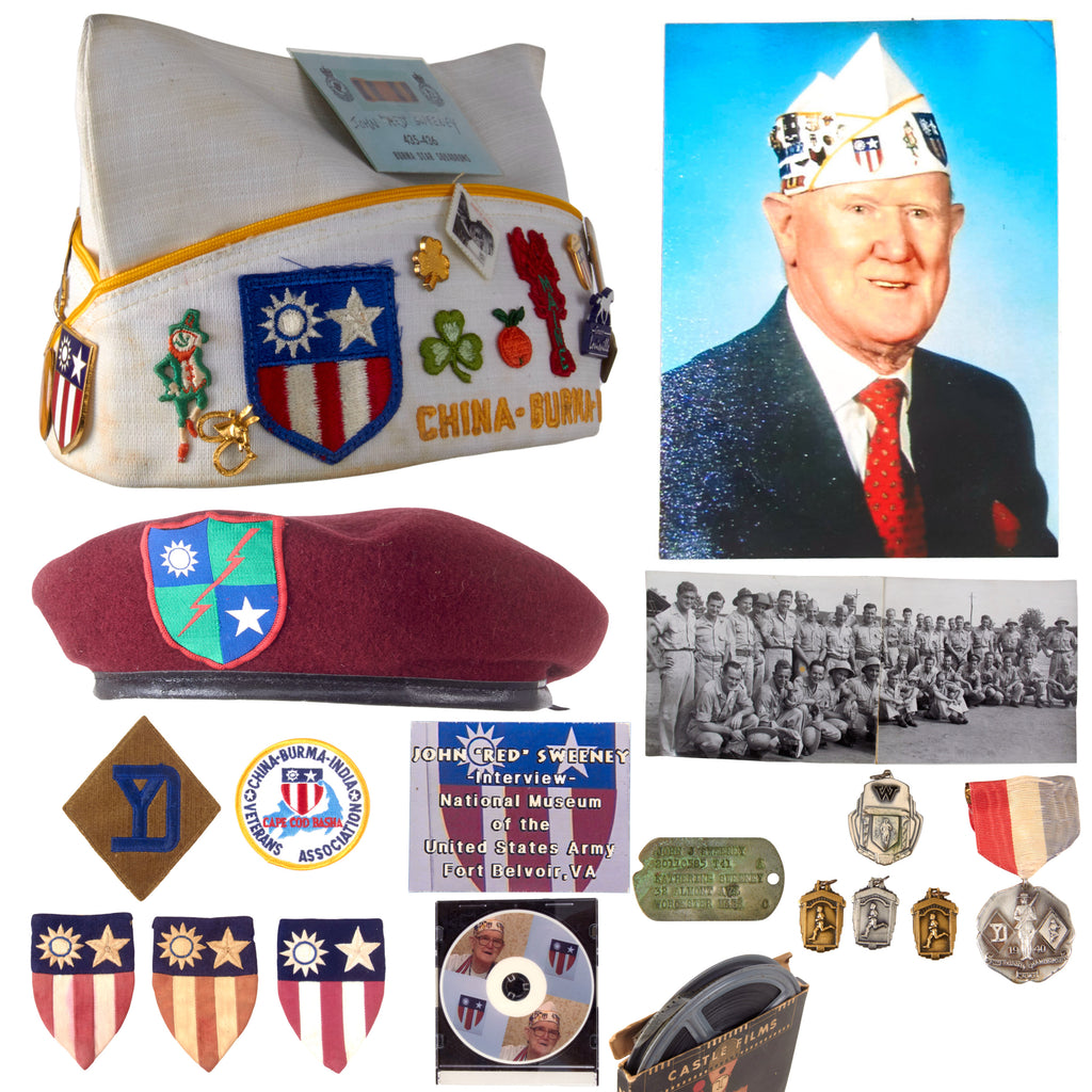 Original U.S. WWII CBI Veteran John "Red" Sweeney Ramgarh Chinese Army Instructor Grouping - Personal Archive, Photographs, Insignia & Recorded Interview