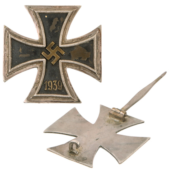 Original German WWII 1939 Iron Cross 1st Class with Brass Core - Unmarked EK1