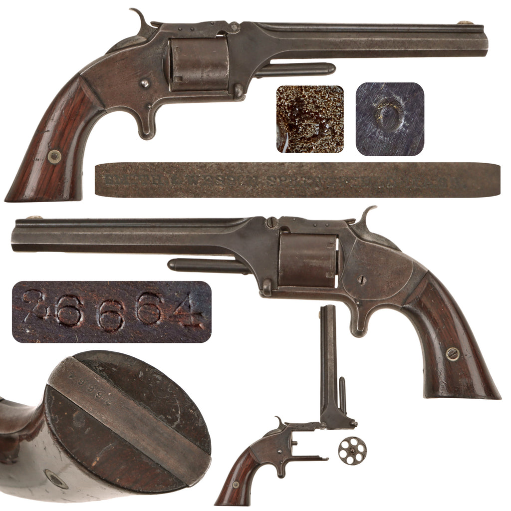 Original U.S. Civil War Smith & Wesson Model 2 Army .32cal Revolver with 6" Barrel, Matching Serial 26664
