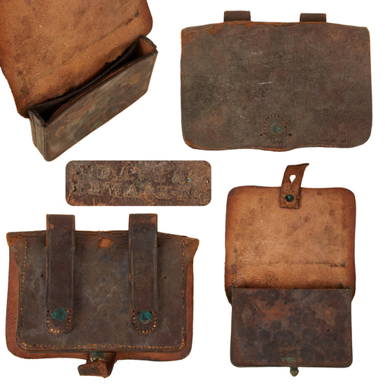Original U.S. Civil War Federal Issue .44 Caliber Pistol Cartridge Box by J. Davy & Co. of Newark, New Jersey
