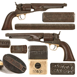 Original U.S. Civil War Colt Model 1860 Army .44cal Percussion Revolver Made in 1862 - Matching Serial 62602