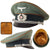Original German WWII Heer Recruiting and Replacement Officer Schirmmütze Visor Cap by August Müller, Approximate Size 57 Original Items