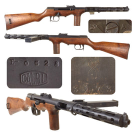 Original German Pre-WWII ERMA EMP Display Sub Machine Gun with Spanish Civil Guard Marked Magazine - Serial E-0528