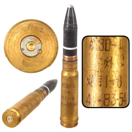 Original Chinese Cold War 30mm Type 30-1 Aircraft Cannon Inert Training Cartridge - Case Marked 航30-1