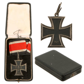 Original German Postwar Early 1957 Pattern Knight's Cross of the Iron Cross - “800” Silver Marked with Ribbon & Case