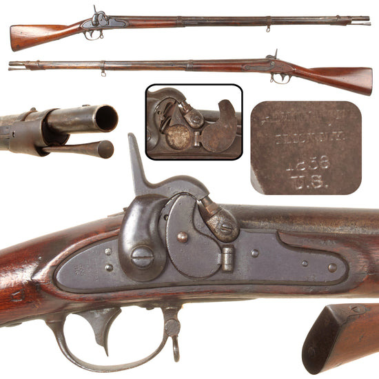 Original U.S. Civil War Remington-Maynard Tape Primer Percussion Converted M1835 Musket Dated 1858 - Restored to Full Length Original Items