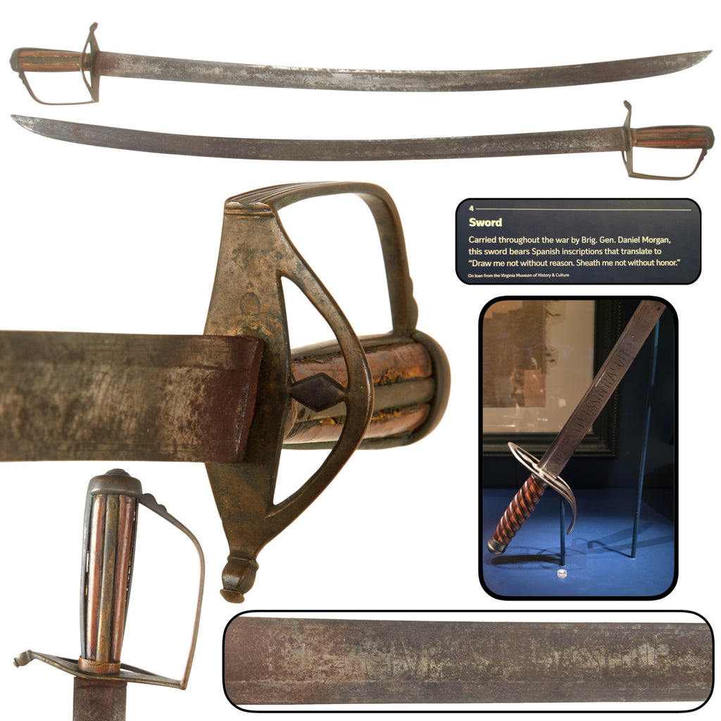 Original Spanish U.S. Revolutionary War Era "Do Not Draw Me Without Reason, Do Not Sheath Me Without Honor” Officer’s Sword with Diamond Rounded Knuckle Bow - Extremely Similar Blade Used on Continental General Daniel Morgan’s Sword Original Items