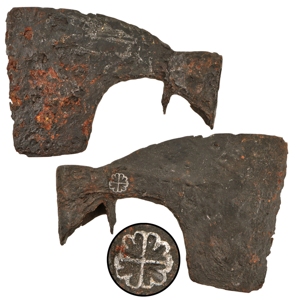 Original Continental Europe Medieval Period Axe Head with Faint Marking