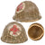 Original WWII Thailand Medic-Painted Combat Helmet with Net - Converted Japanese Type 90 Helmet