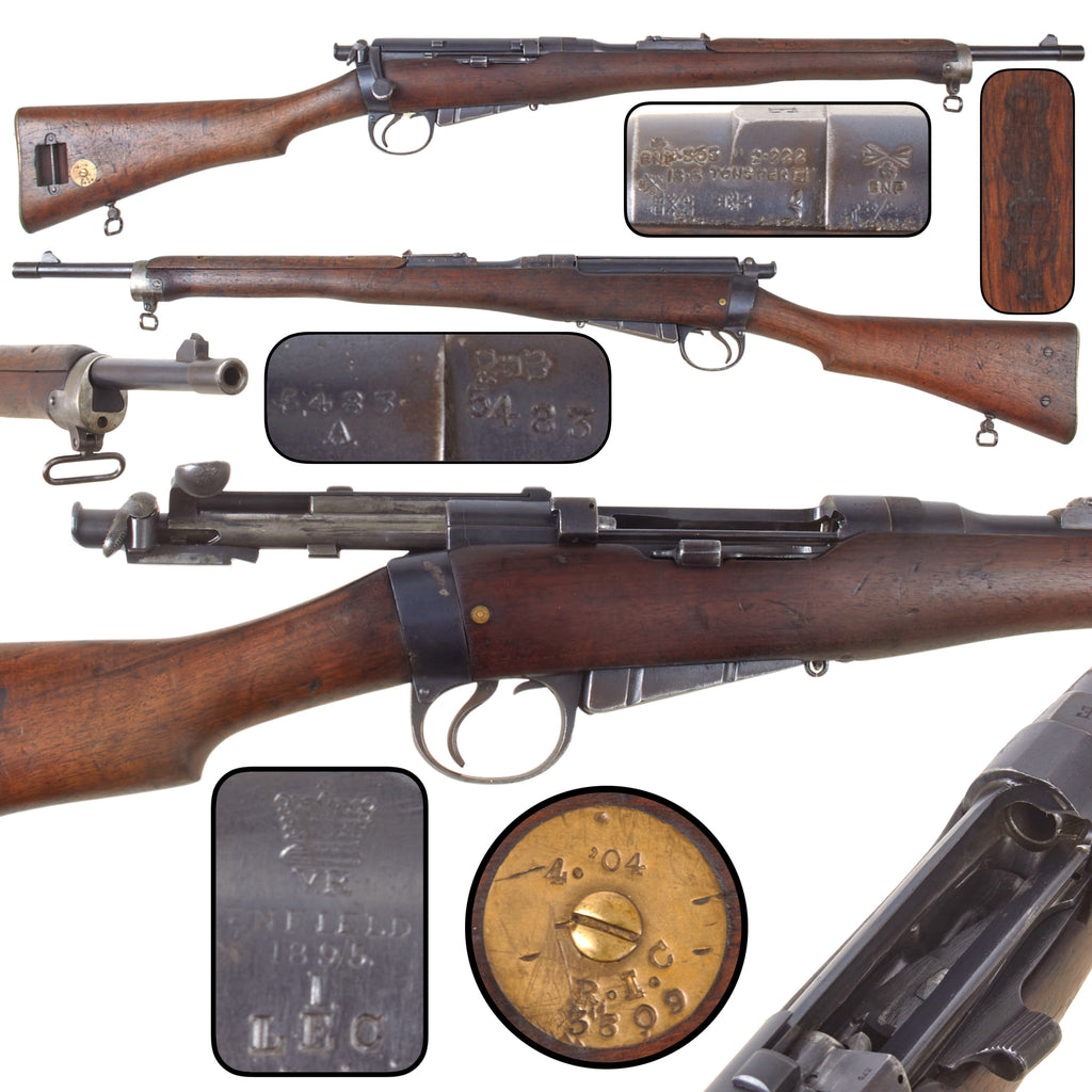 Original British .303 Lee-Enfield Cavalry Carbine Mk I Converted for Royal Irish Constabulary Service by Birmingham, RSAF Enfield Dated 1895, R.I.C. No. 3609, Serial No. 5483 A