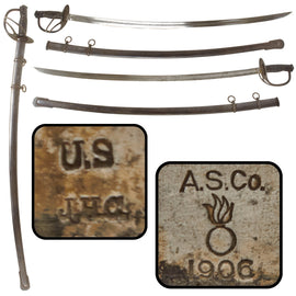 Original U.S. Model 1906 Light Cavalry Saber with Scabbard by Ames Sword Company - Dated 1906