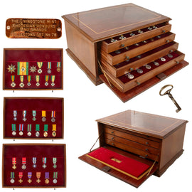 Original Rhodesian Livingstone Mint Rhodesian Honours & Awards Collector’s Set No. 78 in Original Desk Set - 45 Medals Total