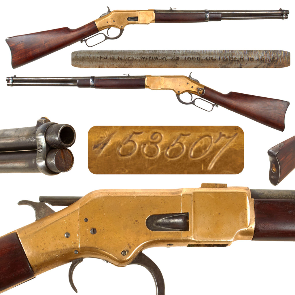 Original U.S. Winchester Fourth Model 1866 Yellow Boy .44 Centerfire Carbine Serial 153507 - Made in 1880 Original Items