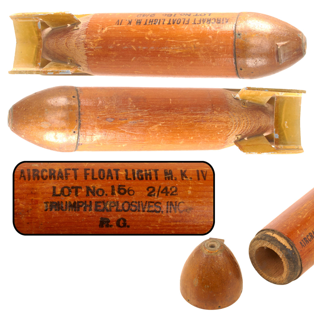 Original U.S. WWII USAAF AN Mark 4 Aircraft Night Signal Float Light - Dated February 1942