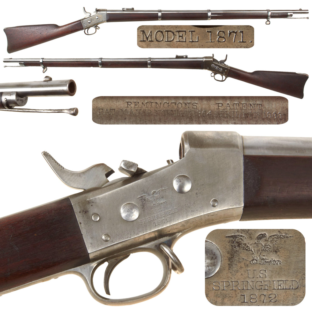 Original U.S. Army Springfield Model 1871 Remington Rolling Block Rifle in .50-70 with Replaced Forestock - dated 1872