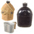 Original U.S. WWII Rare M1942 Black Porcelain Enamel Canteen in 4th Pattern USMC Carrier with M1910 Cup