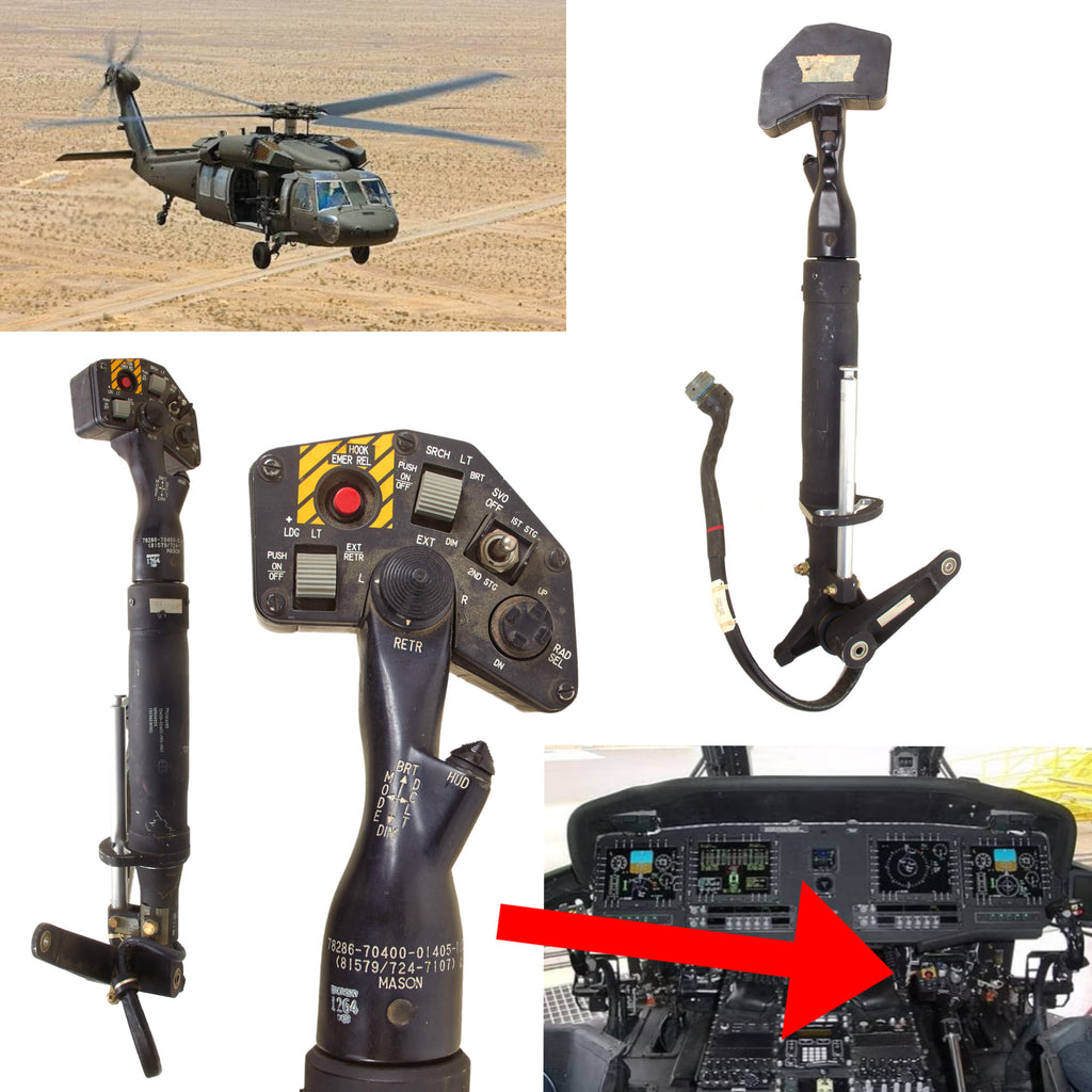 Original U.S. Modern UH-60 Blackhawk Helicopter Collective Grip Stick Original Items