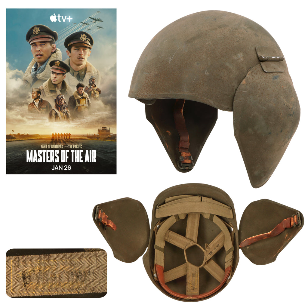 Original U.S. WWII USAAF Bomber Crew M5 Steel FLAK Helmet Used in Apple TV Series “Masters of the Air” Original Items