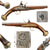 Original 19th Century Ottoman Flintlock Holster Pistol with Carved Stock and Embossed Brass Mountings - Circa 1840 Original Items