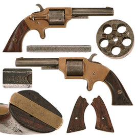 Original U.S. Civil War Era Merwin & Bray Brass Frame Pocket Revolver in .30 Cupfire - Serial 3000