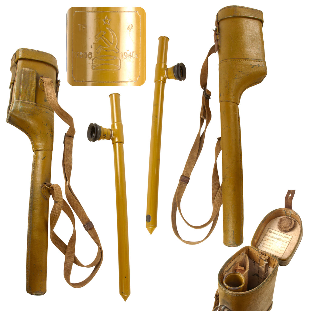 Original Soviet WWII Early War Sniper’s TR 4x Periscope by Zagorsk with Early Hard Case & Carry Strap - Dated 1940