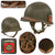 Original U.S. Korean War WWII M1-C Airborne Paratrooper Helmet Reissued in 1950s with 82nd Airborne Division Decal & Factory Westinghouse Jump Liner Original Items