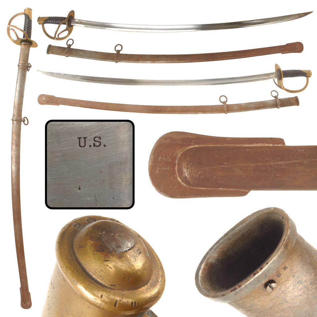 Original U.S. Civil War Model 1860 Light Cavalry Saber with Scabbard & Possible Unit Markings - Sharpened Original Items