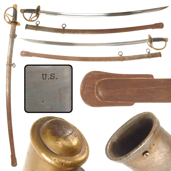Original U.S. Civil War Model 1860 Light Cavalry Saber with Scabbard & Possible Unit Markings - Sharpened Original Items