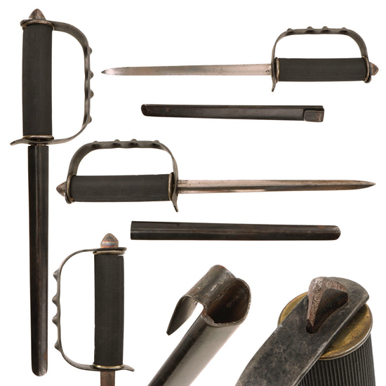 Original U.S. WWII First Pattern OSS Drop Knife with Scabbard made from Springfield Trapdoor Bayonet - Loose