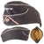 Original German WWII Heer Panzer Officer M38 Black Overseas Cap with Rose Pink Soutache and Bullion Insignia