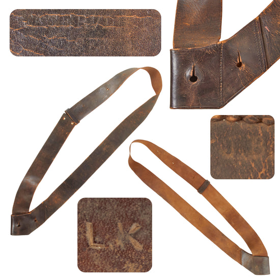 Original U.S. Civil War Leather Model 1829 NCO Bayonet & Sword Baldric Carriage Marked to Watervliet Arsenal Original Items