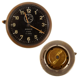 Original German WWII Luftwaffe Borduhr Eight-Day Instrument Panel Clock by Kienzle - Fl. 22602 - Missing Crystal