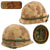 Original U.S. Vietnam War Era M1 Helmet with 1969 Mitchell Camouflage Cover Worn Brown-Side-Out, Elastic Band & Postwar Liner Original Items