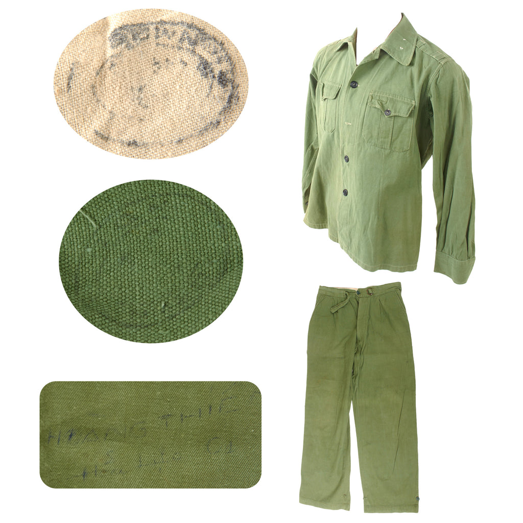Original U.S. Vietnam War North Vietnamese Army NVA Viet Cong Uniform Shirt and Pants - Wartime Manufacture Original Items