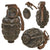 Original U.S. WWI Extremely Rare Inert Mk. I Defensive Grenade with Original Fuse and Lever - Excellent Original Items