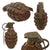 Original U.S. WWII Inert MkII Pineapple Grenade with Yellow Ring with M200A1 Fuze Converted During War to M10A2 Fuze Original Items