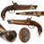 Original 19th Century Belgian Percussion Naval Pistol with Captured Ramrod - Circa 1850 Original Items