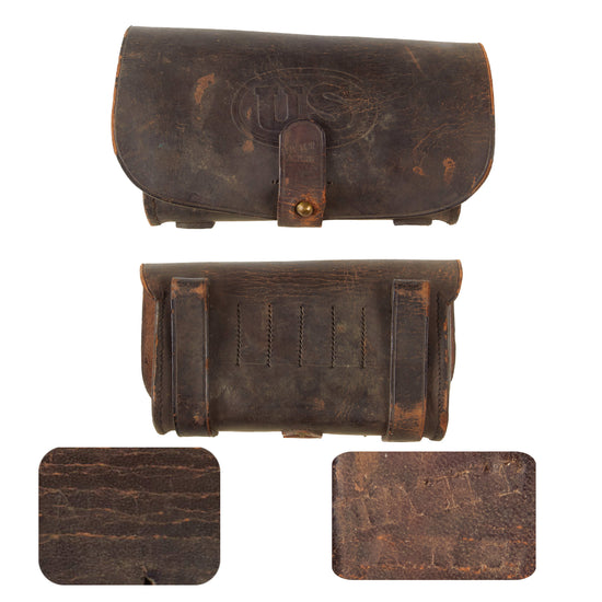 Original U.S. Indian Wars Army No. 2 .45-70 Hagner Cartridge Box - Strap Reversed During Period