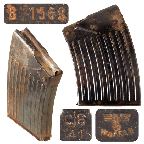 Original German WWII Flak 30/38 Anti-Aircraft Gun 20 mm Magazine - Dated 1941 - Flakvierling 38