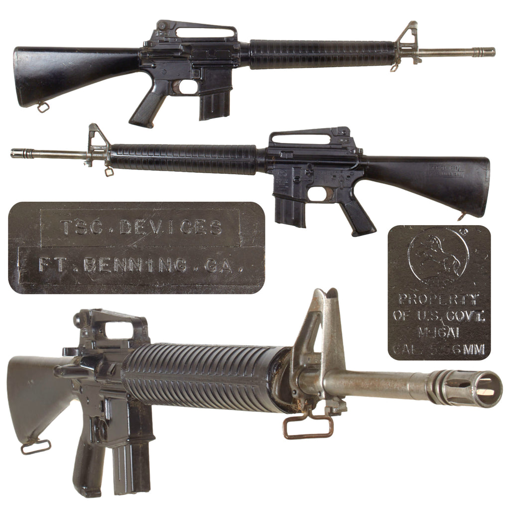 Original U.S. Vietnam War Colt M16A1 Rubber Duck Training Rifle marked Ft. Benning GA with Original Barrel Original Items
