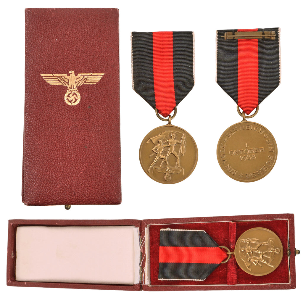 Original German WWII Cased 1 October 1938 Commemorative Sudetenland and Czech Conquest Medal