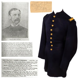 Original U.S. Civil War Era Colonel James A. Dennison Cavalry Officer’s Frock Coat - Led Two Invasions into Abyssinia for Khedivate of Egypt from 1874-1876 & Served at Alcatraz