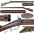 Original U.S. Pennsylvania Over & Under Swivel Breech Percussion Combination Gun Marked S ✳ C ✳ DANNER ✳ PA with .34cal Rifled Barrel, 21 Bore Fowling Barrel, Golcher Lock, and Set Trigger, Circa 1850