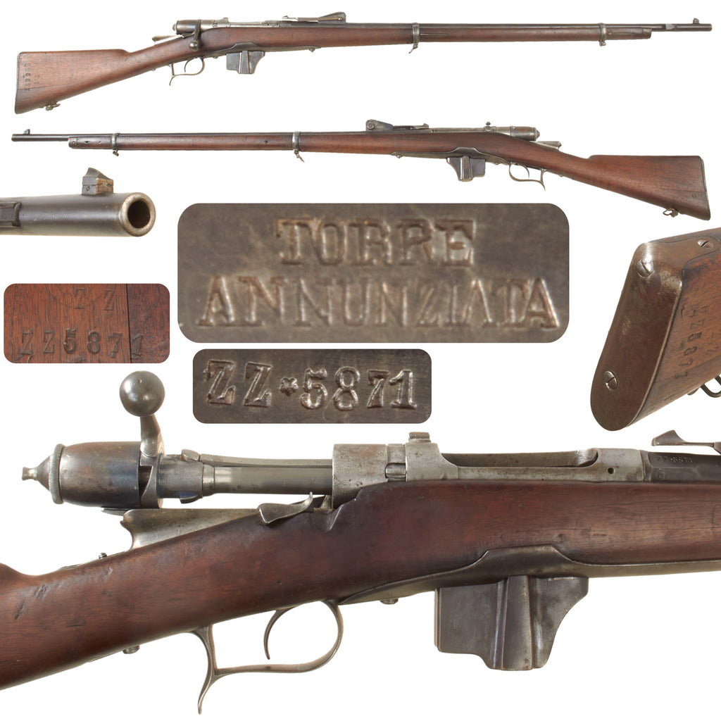 Original Italian Vetterli-Vitali M1870/87 10.4mm Infantry Rifle by Torre Annunziata, Dated 1884, Serial No. ZZ 5871